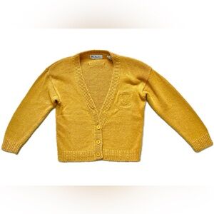 Juniors Gold Long Sleeve Cardigan Sweater - sz 4